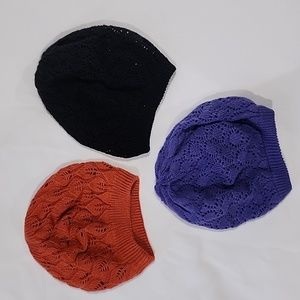 Knitted beanies 3pk